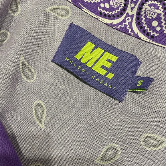 Melody Ehsani Staycation Bandana Print Short Sleeve Button-Up Top - Picture 5 of 9